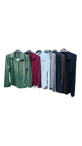 Camicia donna a maniche lunghe con colletto classico – Disponibile in più colori