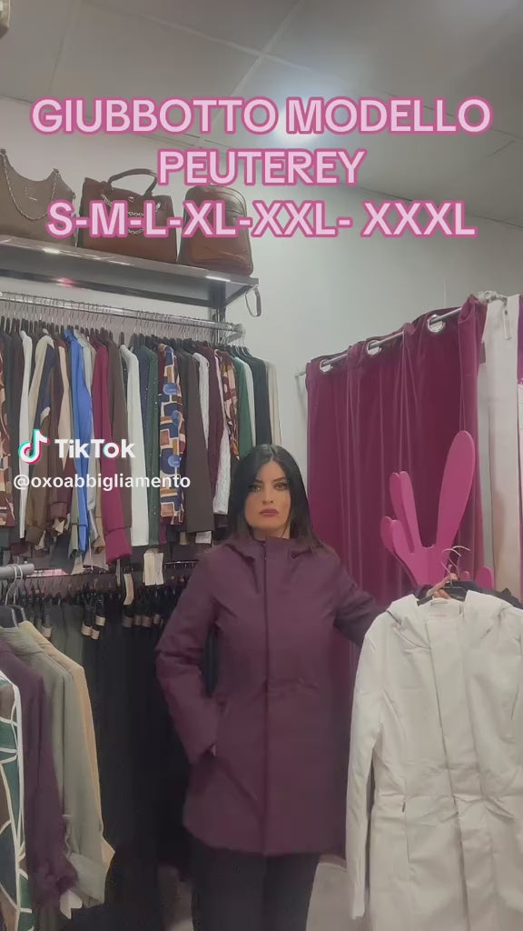 Giubbotto Peuterey donna lungo con zip e tasche laterali