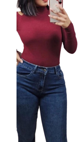 Jeans Donna Vita Alta Bootcut – Blu Denim