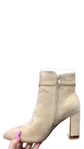 Stivaletti Donna Cuoio con Tacco Largo e Fondo Carrarmato