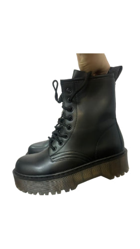 Stivaletti Donna Neri con Tacco Largo e Fondo Carrarmato